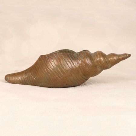 Indian Handcrafted Brass Shell in Vintage Finish for Decor
