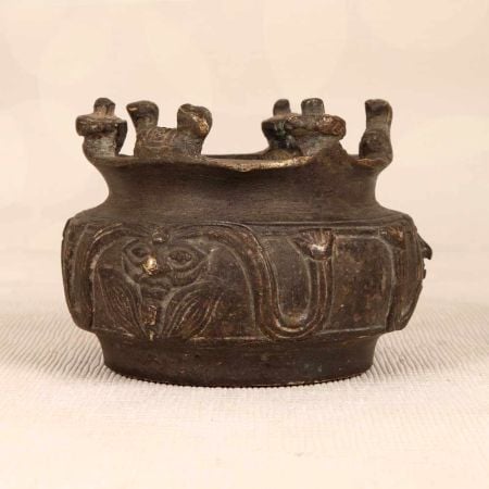 Handmade Brass Holy Shiva Lingam Nandi Pot for Rituals