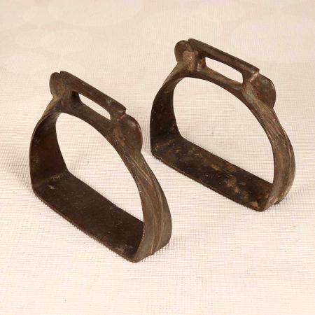 Vintage Finish Handmade Brass Horse Stirrups for Decoration in Pair