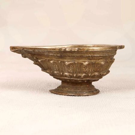 Vintage Handmade Brass Diya Oil Lamp for Home Decor