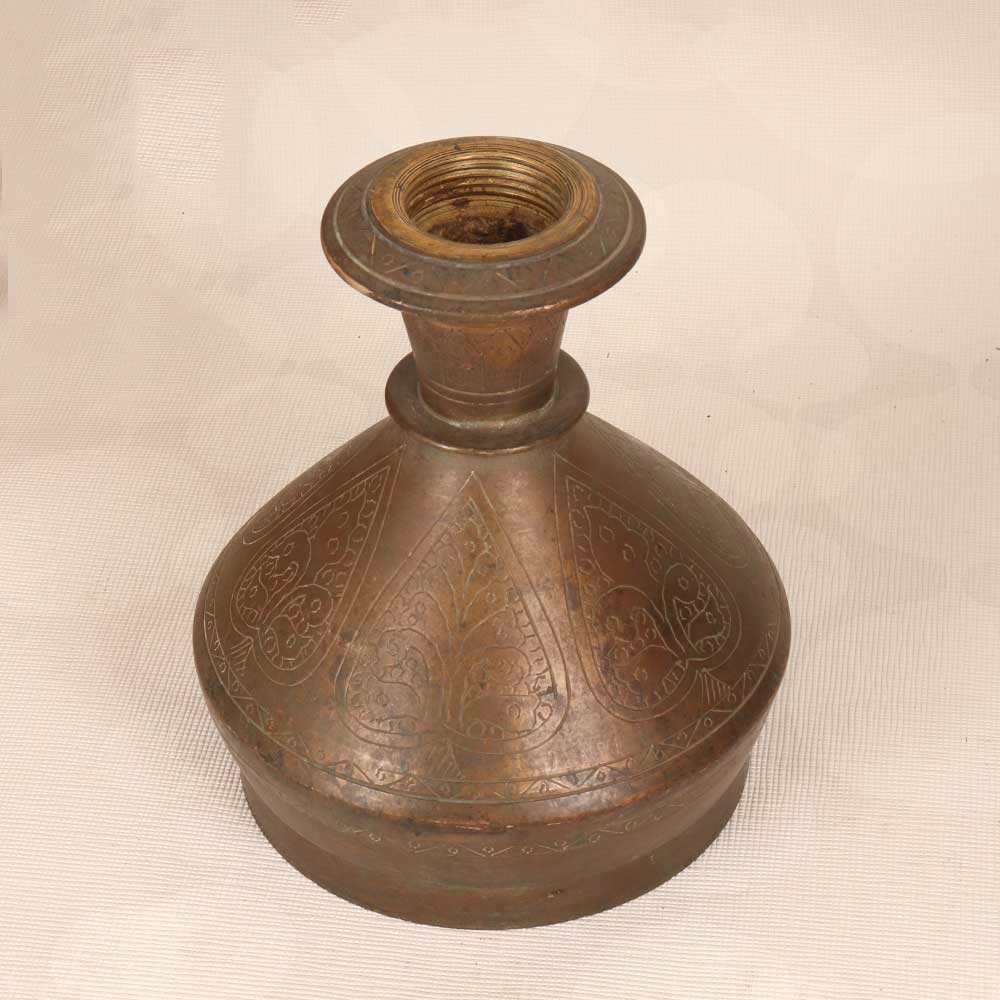 Decorative Vintage Brass Hookah Base for Flower Decoration