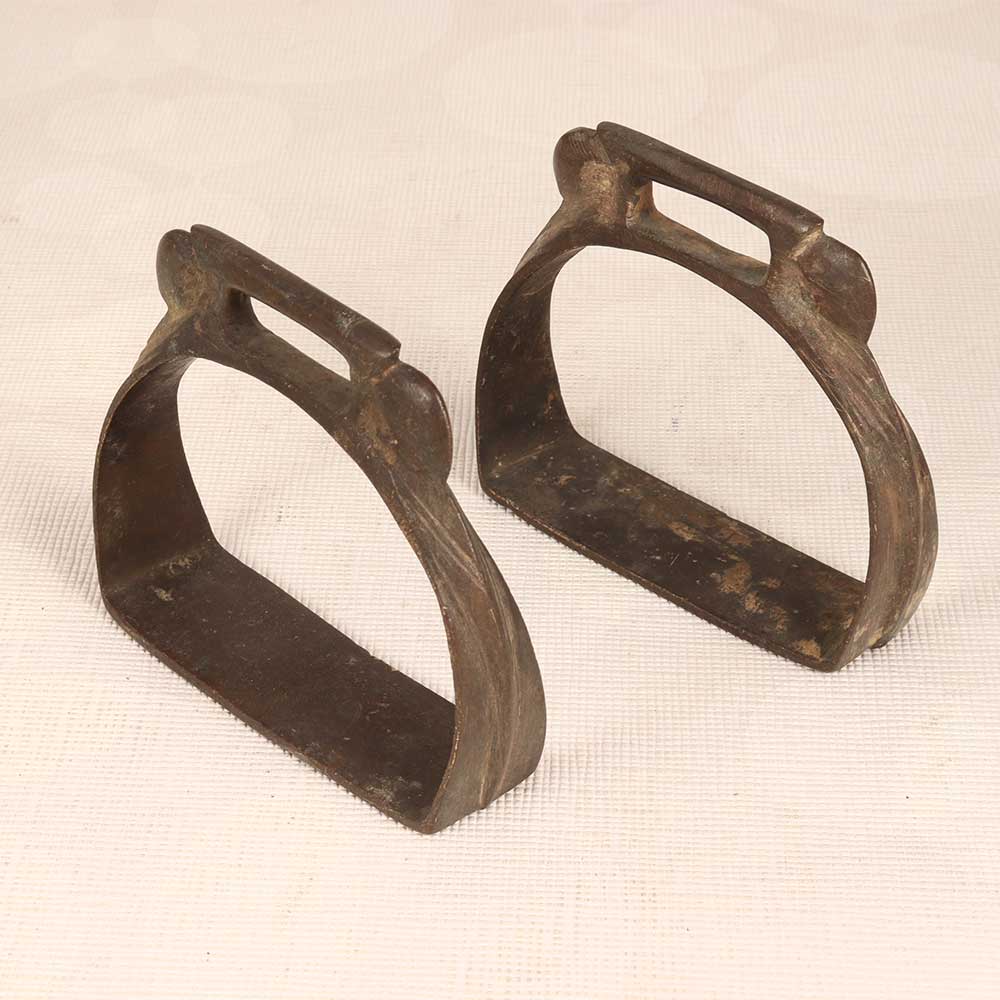 Vintage Finish Handmade Brass Horse Stirrups for Decoration in Pair