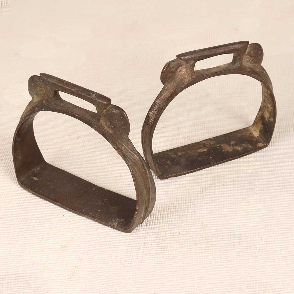 Vintage Finish Handmade Brass Horse Stirrups for Decoration in Pair