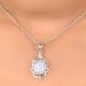 92.5 Sterling Silver Boho Chic Moonstone PendantÂ Designer Frame Pendant