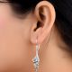 Leaf Flower 92.5 Sterling Silver Earrings Daily Wear For women