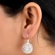 Floral Burst 92.5 Sterling Silver Earrings Daily Wear For Girls