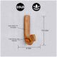 Natural Bird Shape Wooden Adheshive Wall Hook-Pack of 1