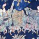 Hand Painted Lord Krishna Golconda Art Cloth Pichwai Painting for Decoration