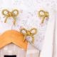 Decorative Gold Bow Metal Wall Hooks-3 Pieces