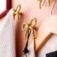 Decorative Gold Bow Metal Wall Hooks-3 Pieces
