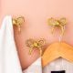 Decorative Gold Bow Metal Wall Hooks-3 Pieces