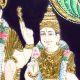 Painting Of Lord Vishnu With Ridhi Sidhi In Tanjor Art