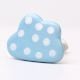 Sky Blue White Dot Cloud Ceramic Cabinet Knob
