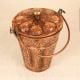 Traditional Vintage Copper Bucket with Lid for Decoration