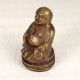 Handmade Vintage Brass Laughing Buddha in Chinese Art