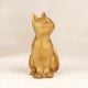 Handcrafted Vintage Brass Cat Statue in Brown Finish for Decor