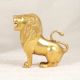 Golden Finish Brass Lion Statue for Home Decoration and Collection