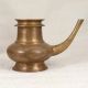Elegant Brown Brass Holy Water Pot from South India for Decor