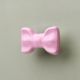 Pink Ceramic Bow Cabinet Knob
