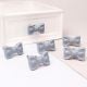 Grey Ceramic Bow Cabinet Knob