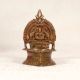 Traditional Indian Brass Gajlakshmi Oil Lamp for Prayer Room