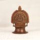 Beautiful Brown Brass Gajlaxmi Oil Lamp for Prayer Room