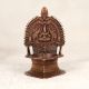 Beautiful Brown Brass Gajlaxmi Oil Lamp for Prayer Room