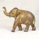 Handmade Engraved Brass Elephant Statue in Vintage Finish for Decor