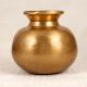 Engraved Finest Brass Pot in Brown Finish for Decoration
