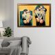 Modern Art Canvas Painting of Love Story of Radha and Krishna