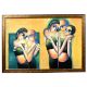 Modern Art Canvas Painting of Love Story of Radha and Krishna