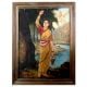 Hand Painted Lady Canvas Oil Painting for Hanging