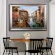 Vintage Canvas Oil Painting of Venice City for Hanging
