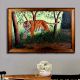 Hand Painted Tiger Hardboard Painting for Home Decoration