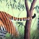 Hand Painted Tiger Hardboard Painting for Home Decoration