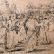 Vintage Sketch of War Fight for Home and Office Decoration