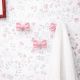 Pink Ceramic Bow Modern Wall Hook-Pack of 3
