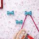 Turquoise Green Ceramic Bow Modern Wall Hook-Pack of 3