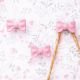 Pink Ceramic Bow Modern Wall Hook-Pack of 3