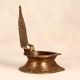Handmade Vintage Finish Brass Gaja Laxmi Oil Lamp for Decor