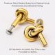 Handmade Solid Golden Brass Knot Cabinet Knob