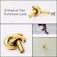 Handmade Solid Golden Brass Knot Cabinet Knob