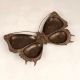 Handcrafted Finest Brass Butterfly Serving Tray in Brown Finish