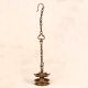 Northern Indian Hanging Brass Oil Lamp with Chain for Prayer Room