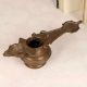 Vintage Finish Brass Ghee Lamp with Spoon for Prayer Room