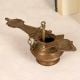 Vintage Finish Brass Ghee Lamp with Spoon for Prayer Room