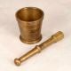 Indian Finest Brass Used Pestle and Mortar for Vintage Collection