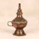 Gujarati Art Vintage Brass Oil Lamp for Prayer Room