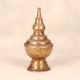 Unique Handmade Brass Oil Lamp in Brown Finish for Decor
