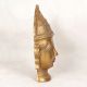 High-Quality Holy Brass Gauri Head Statue in Brown Finish